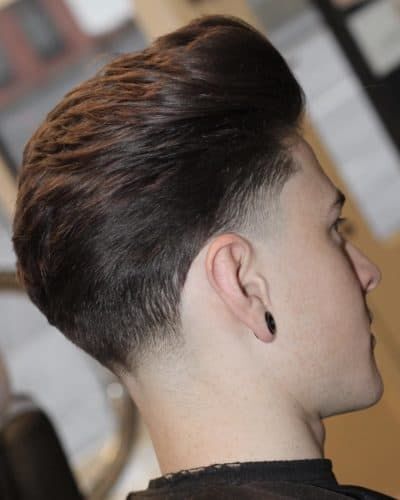 Low Taper Fade Long Hair on Top