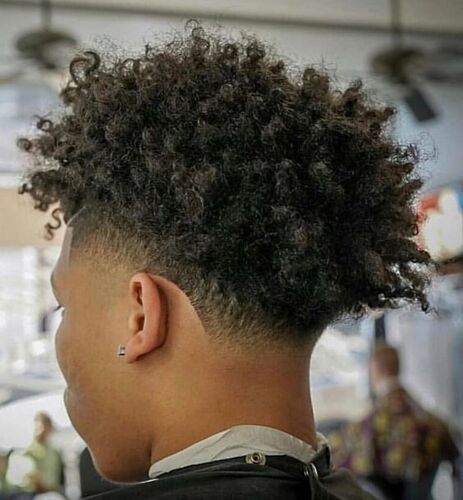 Taper Fade Afro with Twist